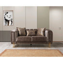 Nova Wholesale Furniture Santana Stationary Fabric Loveseat SANTANACOFFEE-L IMAGE 3