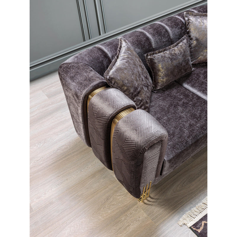 Nova Wholesale Furniture Santana Stationary Fabric Loveseat SANTANASMOKE-L IMAGE 10