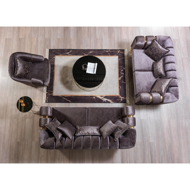 Nova Wholesale Furniture Santana Stationary Fabric Loveseat SANTANASMOKE-L IMAGE 8