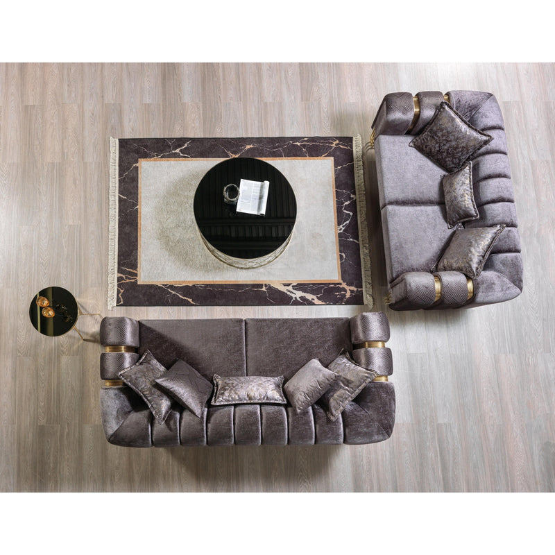 Nova Wholesale Furniture Santana Stationary Fabric Loveseat SANTANASMOKE-L IMAGE 9