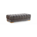 Nova Wholesale Furniture Ariana Fabric Ottoman ARIANAGRAY-OTT IMAGE 1