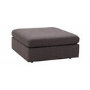 Nova Wholesale Furniture Arny Fabric Ottoman ARNYSMOKE-OTT IMAGE 1