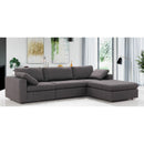 Nova Wholesale Furniture Arny Fabric Ottoman ARNYSMOKE-OTT IMAGE 2