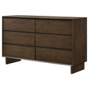 Coaster Furniture Glenwood 225013 6-Drawer Dresser Cabinet - Warm Brown IMAGE 3