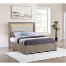 Coaster Furniture Kenora 224850KW 56-inch California King LED Storage Bed - Barley Brown IMAGE 8