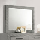Coaster Furniture Ives 224974 Dresser Mirror - Grey High Gloss IMAGE 3