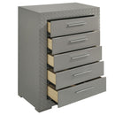 Coaster Furniture Ives 224975 5-Drawer Bedroom Chest of Drawers - Grey High Gloss IMAGE 11
