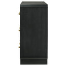 Coaster Furniture Cavelle 223663 6-Drawer Dresser Cabinet - Black IMAGE 4