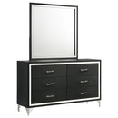 Coaster Furniture Lucia 224993M 6-Drawer Dresser and Mirror - Black IMAGE 1