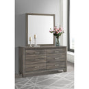 Coaster Furniture Wright 223343M 6-Drawer Dresser and Mirror - Brown Oak IMAGE 9