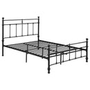 Coaster Furniture Novak 316001F 48-inch Metal Full Open Frame Bed - Matte Black IMAGE 1
