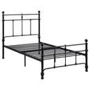Coaster Furniture Novak 316001T 48-inch Metal Twin Open Frame Bed - Matte Black IMAGE 1