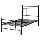 Coaster Furniture Novak 316001T 48-inch Metal Twin Open Frame Bed - Matte Black IMAGE 3