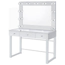 Coaster Furniture Umbridge 935934 3-Drawer Vanity Set with Lighting - Chrome and White IMAGE 3