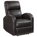 Coaster Furniture Grant 601500P Upholstered Power Recliner Chair - Brown IMAGE 1