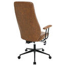 Coaster Furniture Ranger 801941 Upholstered Adjustable Home Office Desk Chair - Brown IMAGE 6