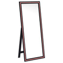 Coaster Furniture Windrose 960962 28 x 67 Inch Tempered LED Standing Mirror - Black IMAGE 4