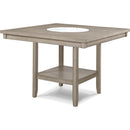  Crown Mark Fulton 2727MB-T-4848 Counter Height Dining Table - White Oak IMAGE 1