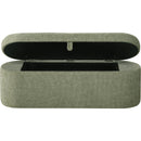  Crown Mark Philipa 4924GR-BENCH Storage Bench - Green Tweed IMAGE 3
