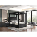  Crown Mark Annabelle 5114BK-Q Queen Canopy Bed - Black IMAGE 4