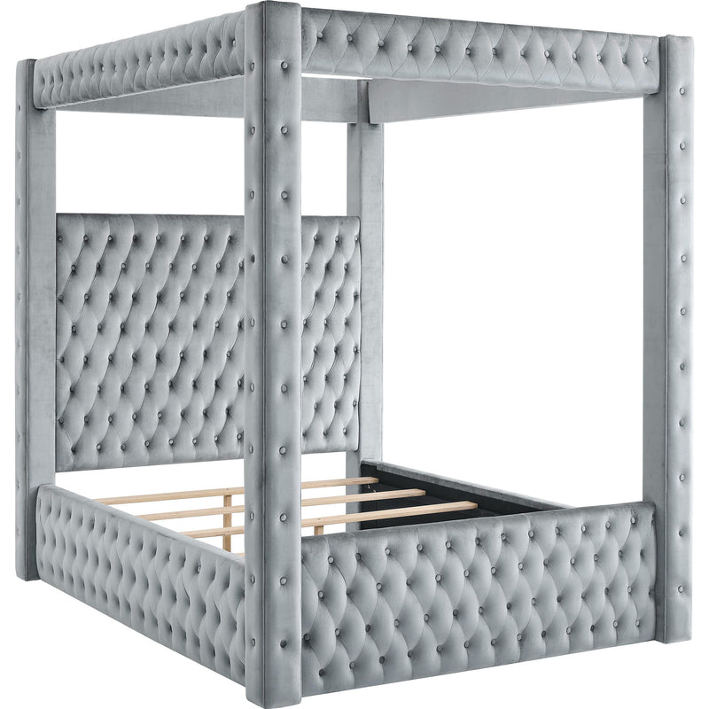  Crown Mark Annabelle 5114GY-Q Queen Canopy Bed - Grey IMAGE 2