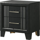  Crown Mark Charlie B9235-2 Nightstand - Charcoal IMAGE 1