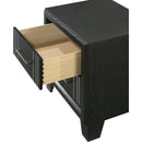  Crown Mark Charlie B9235-2 Nightstand - Charcoal IMAGE 2