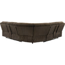  Coaster Furniture Atkinson 601510 Upholstered Reclining Sectional Sofa - Chocolate IMAGE 4