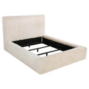  Coaster Furniture Rebecca 306141KW Faux Fur Upholstered California King Bed - Cream IMAGE 1