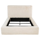  Coaster Furniture Rebecca 306141KW Faux Fur Upholstered California King Bed - Cream IMAGE 4