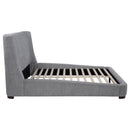 Coaster Furniture Rennes 315928Q Upholstered Queen Wingback Platform Bed - Grey IMAGE 8