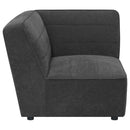  Coaster Furniture Sunny 552082 Upholstered Corner Chair - Dark Charcoal IMAGE 4