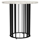  Coaster Furniture Haven 706208-S2 2-piece Round Marble Coffee and End Table Set - Black IMAGE 9