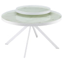  Coaster Furniture Briggs 706258-S3 3-piece Round Coffee and End Table Set - White IMAGE 7