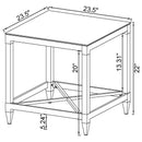  Coaster Furniture Lindley 709728-S3 3-piece Square Coffee and End Table Set - Chrome IMAGE 9