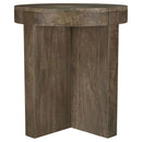  Coaster Furniture Kinkaid 710138-S2 2-piece Solid Wood Coffee and End Table Set - Brown IMAGE 3