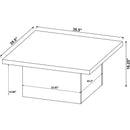  Coaster Furniture Devar 710898-S3 3-piece Square Coffee End Table Set - White High Gloss IMAGE 15
