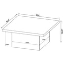  Coaster Furniture Devar 710918 Square Engineered Wood Coffee Table - Latte IMAGE 7
