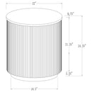  Coaster Furniture Jason 711417 Round White Marble Top End Table - Greige IMAGE 8