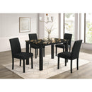  Crown Mark Resia 2120GBK-T-3048 Dining Table Faux Marble - Grey/Black IMAGE 2