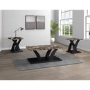  Crown Mark Zion 4227SET-GBK 3 pc Faux Marble Cocktail Set - Gold/Black IMAGE 1