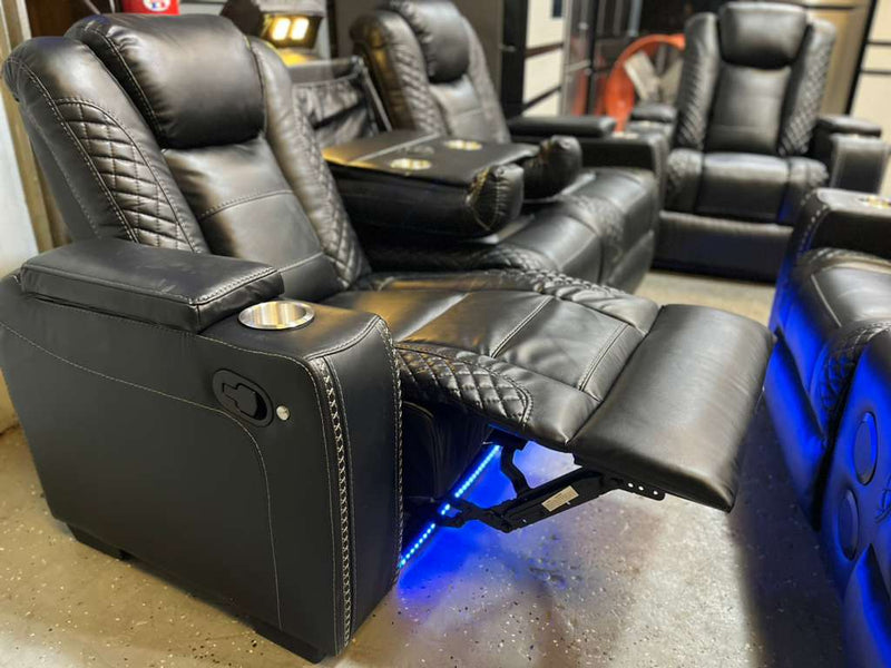 Stephano Reclining Sofa Set Black