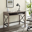 Farmhouse Metal and Wood Desk - Grey Wash