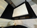 Paris Black Platform Bed Queen, King