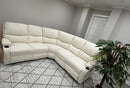 Beige Fabric Reclining Sectional Sofa