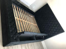 Paris Black Platform Bed Queen, King
