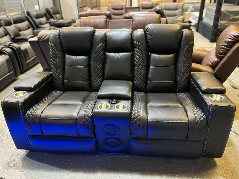 Stephano Reclining Sofa Set Black