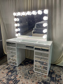 Hollywood Vanity With Bluetooth Speakers BRAND NEW IN BOX ON SALE FOR $569 in White