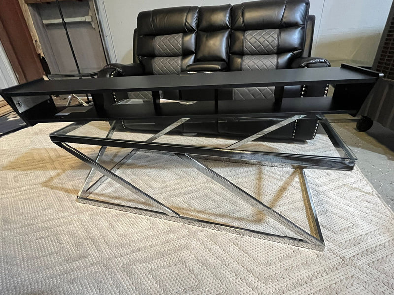 70" Floating Wall-Mounted TV Stand – Solid Black – CLEARANCE $25