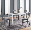 Solid Wood Dining Table White Table with Grey Chairs Clearance